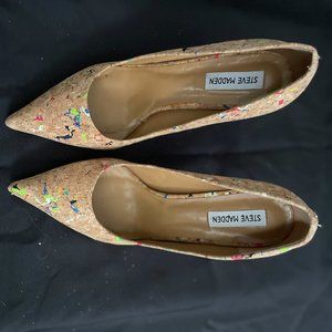 Cork "Paint Splash" heels